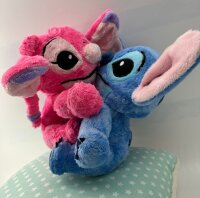Lilo und Stitch Kuscheltier Lilo und Stitch Plüschtier XXL 17 cm Stofftier Anime Kawaii Plush Stofftier Cute Plushie Halloween Weihnachten Geschenke für Kinder Engel 17 cm