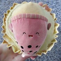 Bubble Tea Plüschtier 26 cm – Boba Kuscheltier Kissen für Kinder rosa