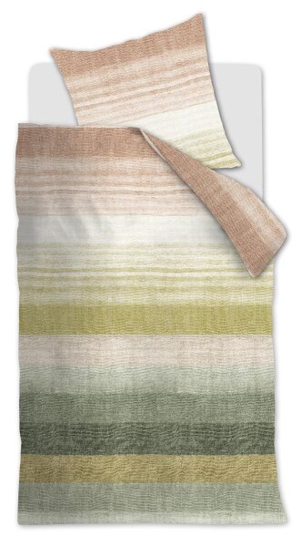 Beddinghouse Bettwäsche Renforcé + 1x Bahnen ssin 155 x 220 cm, 80 x 80 cm grün
