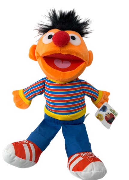 Soma Sesamstrasse Kuscheltier Plüsch Figur 40 cm Plüschtier Stofftier kuschelweich ab den ersten Lebensmonaten geeignet als Geschenk (Ernie)
