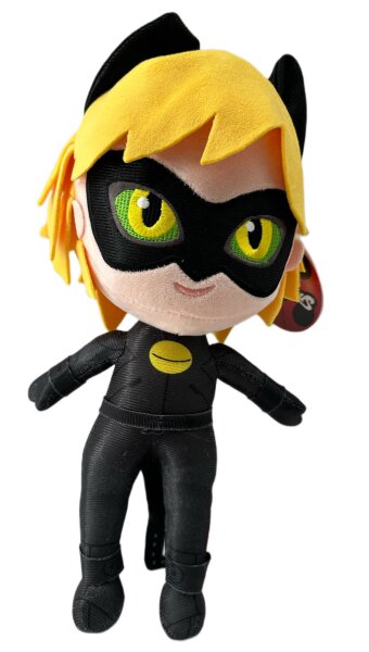 Miraculous Ladybug Cat Noir Plagg Tikki Kwami Lifesize Plagg Kuscheltier Plüsch Plüschtier (Miraculous Cat Noir 35 cm)