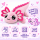 Axolotl Echse Molch Kuscheltier Figur Plüsch Tintenfisch Spiel Puppe XL 140 cm Plüschtier Püsch Wassertier (Axolotl rosa pink, 140 cm)
