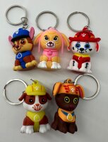 Soma Schlüsselanhänger Mini Anhänger Geschenk Cartoon Schlüsselanhänger Silikon Schlüsselanhänger für Handyhülle Charme Rucksack Geschenk (Paw Patrol Rubble)