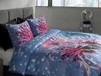 Heckett and Lane Mako Satin Cooper Bettwäsche 135 Lilac Flowers Lilac 1 Bettbezug 135x200cm + 1 Kissenbezug 80x80cm