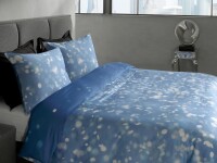 Heckett and Lane Mako Satin Cooper Bettwäsche 155 Lilac Flowers Lilac 1 Bettbezug 155x220cm + 1 Kissenbezug 80x80cm