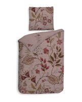 Heckettlane Baumwoll Kodi Bettwäsche 155 Red 1 Bettbezug 155x220cm with 1 Kissenbezug 80x80cm