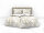 Heckettlane Mako Satin Fabiola Bettwäsche 155 Off-White 1 Bettbezug 155x220cm with 1 Kissenbezug 80x80cm