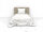 Heckettlane Mako Satin Fabiola Bettwäsche 155 Off-White 1 Bettbezug 155x220cm with 1 Kissenbezug 80x80cm