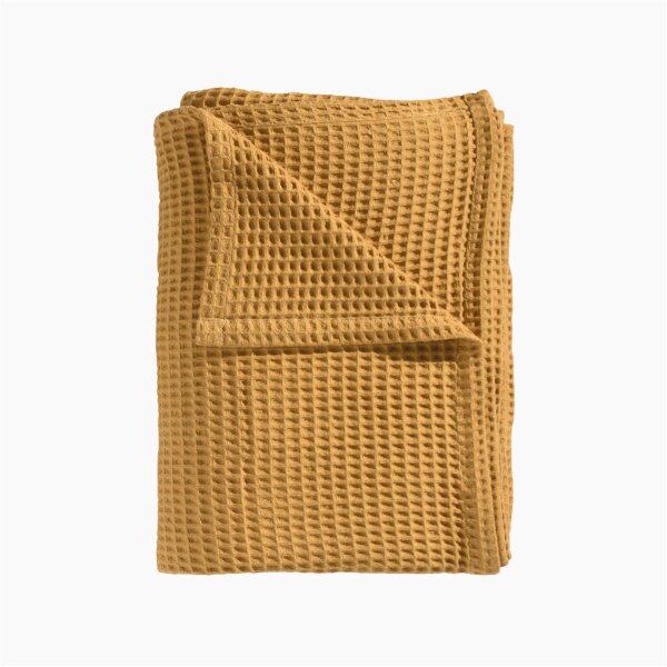Heckett and Lane  Wafel Bettüberwurf 180/260 Golden Yellow Uni Golden-Yellow