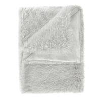 Heckett and Lane  Perle Plaid 140x200 Silver Grey Fur...