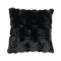 Heckett and Lane  Delphi Pillow 48X48 Black is Black Fur...