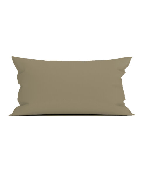 Yellow Perkal Percale Kissenbezug 40x80 Safari Sand Uni Safari-Sand