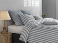 Zo!Home  Banda di Lino Bettwäsche 200 Denim Striped...