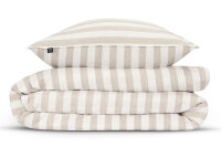 Zo!Home  Banda di Lino Bettwäsche 155 Sandy Beige Striped Sandy-Beige 1 Bettbezug 155x220cm + 1 Kissenbezug 80x80cm