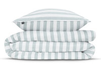 Zo!Home  Banda di Lino Bettwäsche 135 Mint Green Striped Mint-Green 1 Bettbezug 135x200cm + 1 Kissenbezug 80x80cm