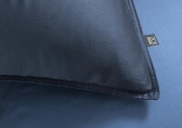 Zo!Home Mako Satin Satinado Bettwäsche 135 Navy Blue Uni Navy-Blue 1 Bettbezug 135x200cm + 1 Kissenbezug 80x80cm