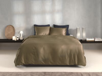 Zo!Home Mako Satin Satinado Bettwäsche 135 Real Taupe Uni Real-Taupe 1 Bettbezug 135x200cm + 1 Kissenbezug 80x80cm