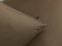 Zo!Home Mako Satin Satinado Bettwäsche 135 Real Taupe Uni Real-Taupe 1 Bettbezug 135x200cm + 1 Kissenbezug 80x80cm