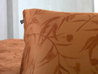 Zo!Home Mako Satin Fiori di Satinado Bettwäsche 135 Copper Orange  Copper-Orange 1 Bettbezug 135x200cm + 1 Kissenbezug 80x80cm