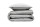 Zo!Home Mako Satin Fiori di Satinado Bettwäsche 200 Ash Grey  Ash-Grey 1 Bettbezug 200x200cm + 2 Kissenbezug 80x80cm