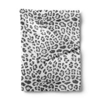 Zo!Home  Snow Leopard Plaid 140x200 Grey Fauna Grey