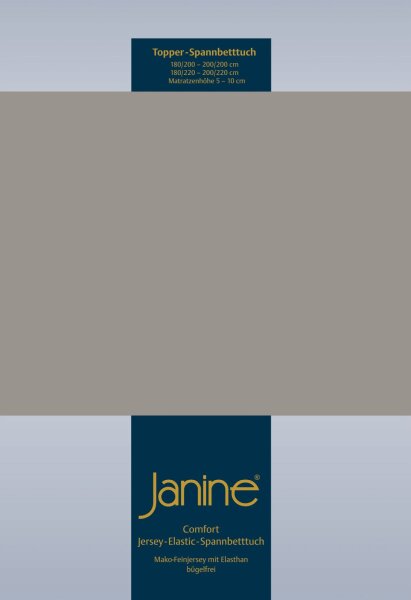 Janine Elastic-Jersey, 95% Baumwolle, 5% Elasthan Spannbettlaken TO SpB. 150x200 1 teilig  TOPPER 5001-77-386 vulkan
