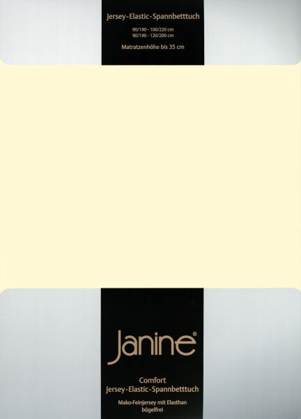 Janine Elastic-Jersey, 95% Baumwolle, 5% Elasthan Spannbettlaken SpB.  150x200 1 teilig  ELASTIC-JERSEY 5002-17-386 champagner