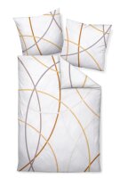 Janine Mako-Satin Bettwäsche 135X200,80x80 2 teilig  modern art S 42119-07-500 naturell