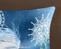 HIP Biber Bettwäsche 155 X 220 cm + 1 x 80 X 80 cm Lumi blau