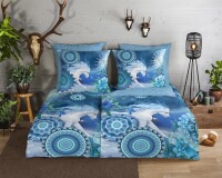 HIP Biber Bettwäsche 200 X 200 cm + 2 x 80 X 80 cm...