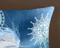 HIP Biber Bettwäsche 200 X 200 cm + 2 x 80 X 80 cm Lumi blau
