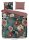 Soma Microfaser Bettwäsche 135 X 200 cm + 1 x 80 X 80 cm Blume floral Petrol