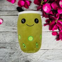 Bubble Tea Plüschtier Boba Kuscheltier Plüschpuppen Weiche XXL 22 cm  Kuscheltier Tee Weiche Puppe Teetasse Kissen Kinderspielzeug Avocado grün