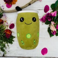 Bubble Tea Plüschtier Boba Kuscheltier Plüschpuppen Weiche XXL 22 cm  Kuscheltier Tee Weiche Puppe Teetasse Kissen Kinderspielzeug Avocado grün
