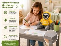 Soma Faultier Kuscheltier 70 cm, gelbes Plüschtier mit Hoodie Keep Smiling, weiches Stofftier Kawaii Plushie Geschenk für Kinder