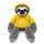 Soma Faultier Kuscheltier 70 cm, gelbes Plüschtier mit Hoodie Keep Smiling, weiches Stofftier Kawaii Plushie Geschenk für Kinder