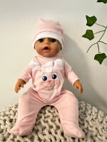 Puppenbekleidung Set 43 cm Baby rosa Strampler