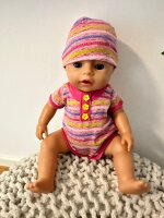 Puppenbekleidung Set 43 cm Baby Body mit Mütze...