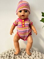 Puppenbekleidung Set 43 cm Baby Body mit Mütze...