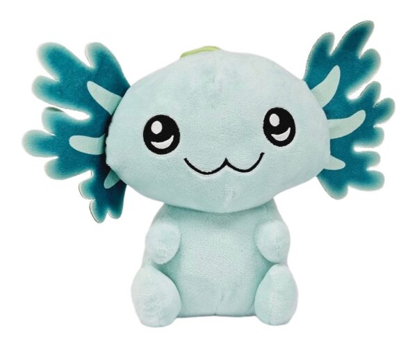 Axolotl Kuscheltier Echse Molch Figur Plüsch 22 cm Püsch türkis