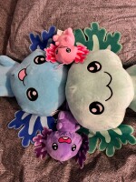 Axolotl Kuscheltier Echse Molch Figur Plüsch 22 cm Püsch türkis