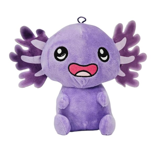 Axolotl Kuscheltier Echse Molch Figur Plüsch 22 cm Plüsch lila