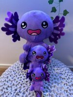 Axolotl Kuscheltier Echse Molch Figur Plüsch 22 cm Plüsch lila