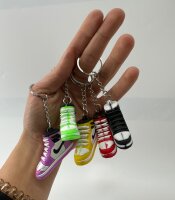 Schlüsselanhänger  Mini Anhänger Geschenk Cartoon Schlüsselanhänger Silikon Schlüsselanhänger für Handyhülle Charme Rucksack Geschenk Sneaker rosa