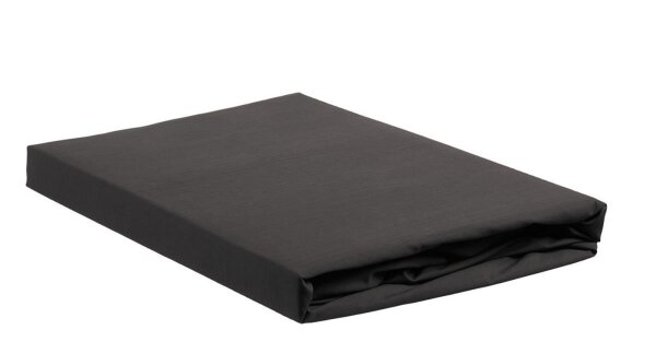 Ambiante Spannbettlaken Cotton Uni HL_Anthracite_UV_UV_90x210/220 /220 cm Steghöhe: 35 cm 1 90 x 210 grau