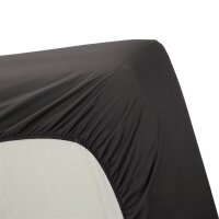 Ambiante Spannbettlaken Cotton Uni TDS_Anthracite_UV_UV_160x200 Steghöhe: 18 cm 1 Splittopper- 160 x 200 cm grau