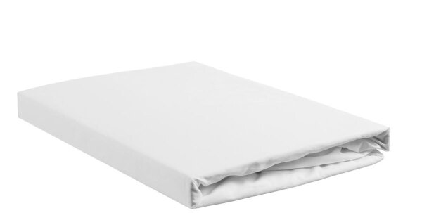 Ambiante Spannbettlaken Cotton Uni TDS_White_UV_UV_180x200 Steghöhe: 18 cm 1 Splittopper- 180 x 200 cm weiß