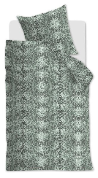 Ambiante Bettwäsche Ruya_Green_ _UV_155x220 + 1x 1 , 1 155 x 220 cm, 80 x 80 cm grün