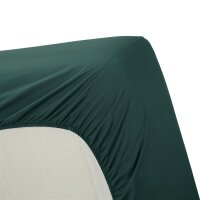 Ambiante Spannbettlaken Cotton Uni HL_Dark Green_UV_UV_180x220 /220 cm Steghöhe: 35 cm 1 180 x 210 grün
