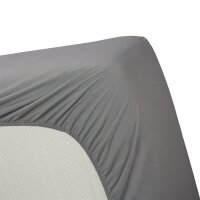 Ambiante Spannbettlaken Cotton Uni HL_Grey_UV_UV_180x210/220 /220 cm Steghöhe: 35 cm 1 180 x 210 Grau